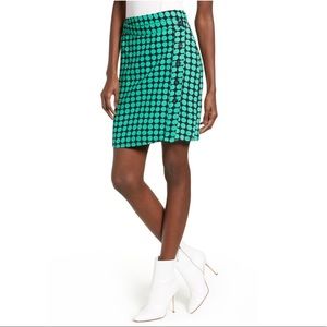 Vero Moda Sarah Dot Print Button Wrap Skirt